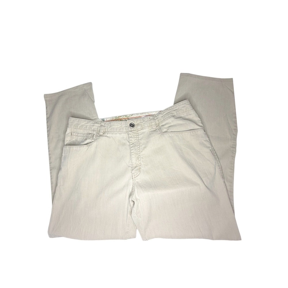 Tommy Bahama Pants Mens 38x30 Khaki Tencel Blend Flat Front Coastal Casual - Picture 3 of 6